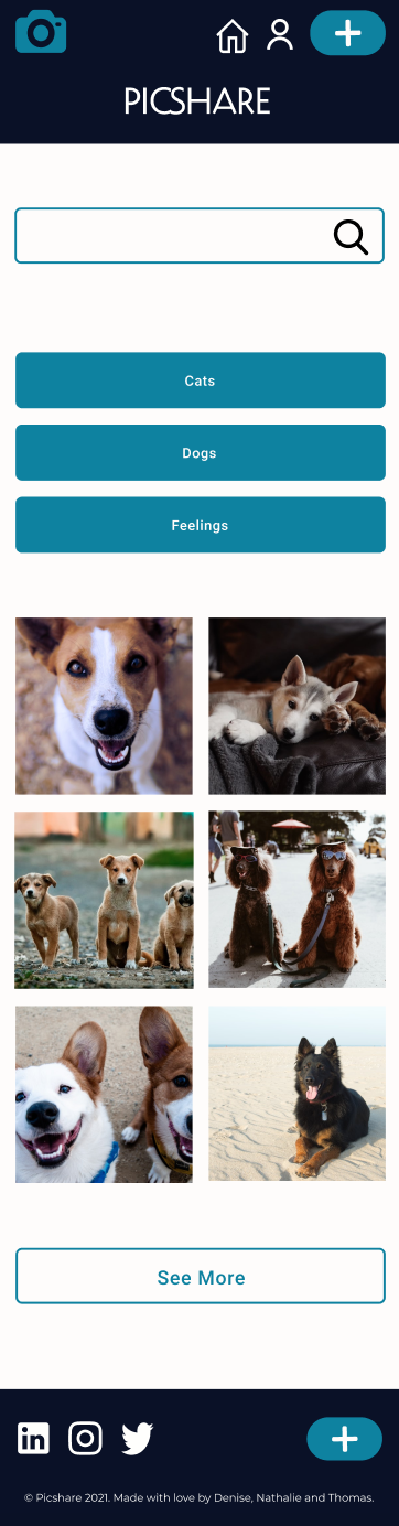 picshare-homepage-dog-picture-gallery-blue-navy-white